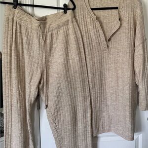 Free People Around the Clock Ribbed Lounge Set